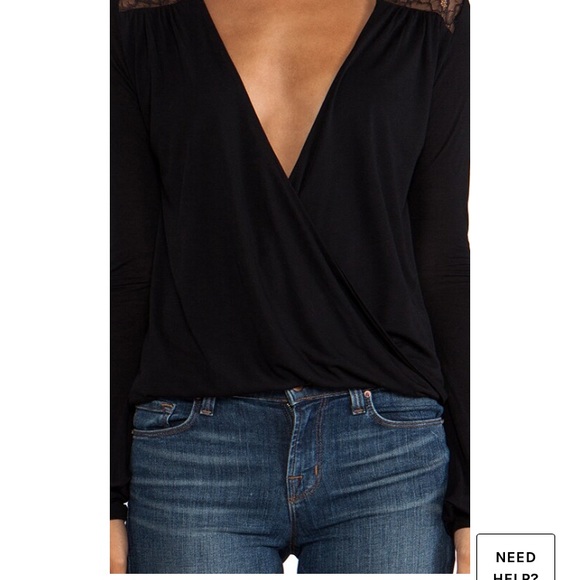 Blue Life Double Drape Top in Onyx; size S - Picture 5 of 8